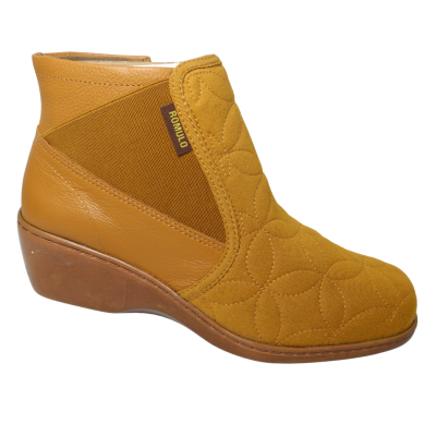 Romulo Bota Textil Caramelo Mujer Ref 6083